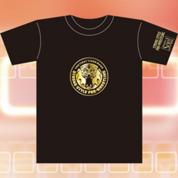 画像1: ストロングスタイルプロレス公式ロゴTシャツ（ゴールド） (1)